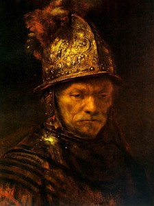 man in a golden helmet, rembrandt, 1650, oil on canvas